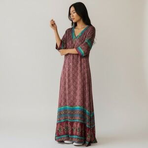 Vintage‎ Jessica McClintock V-Neck Kaftan Dress